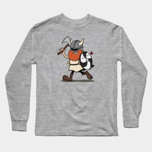 Viking Berserker Cartoon (Player 7 / grey) Long Sleeve T-Shirt